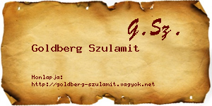 Goldberg Szulamit névjegykártya